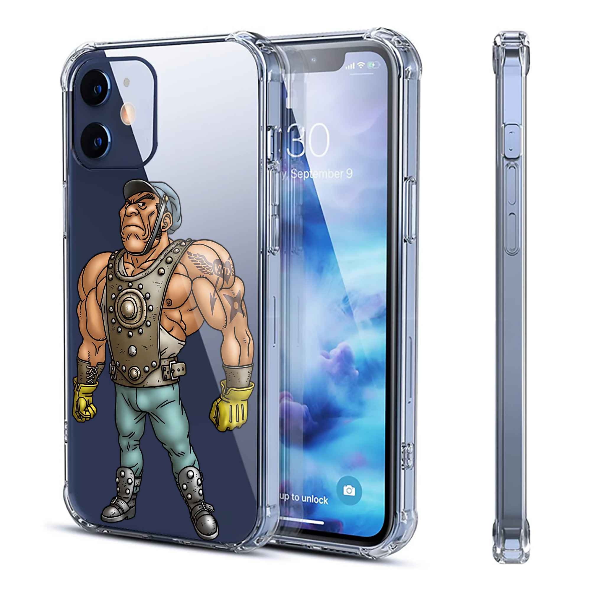 （画像用） ドラゴンクエスト Doragon Kuesuto Dragon Quest 【iPhone 12シリーズ対応】透明スマホケース（クリアソフトケース）